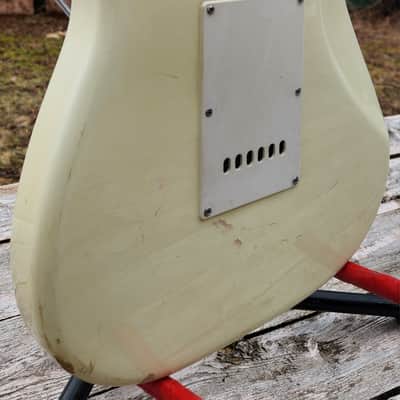 Fender Transitional Period (MIJ to MIM) Fujigen Stratocaster Olympic White 1990 MIM image 9