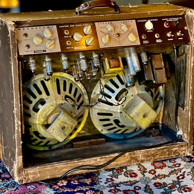 1957 Magnatone Custom 280 STEREO-VIBRATO 2x12 Tonemaster 35WATT image 16