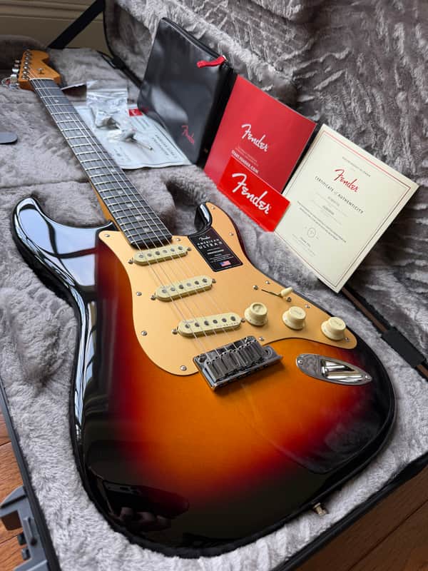 2026 Fender American Ultra II Stratocaster Ebony Fretboard - Ultraburst image 1