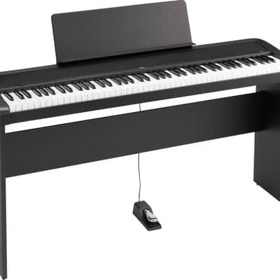 Korg B2SP-BK 88-Key Digital Piano with Stand and 3 Pedal System 2019 - Present - Black image 2