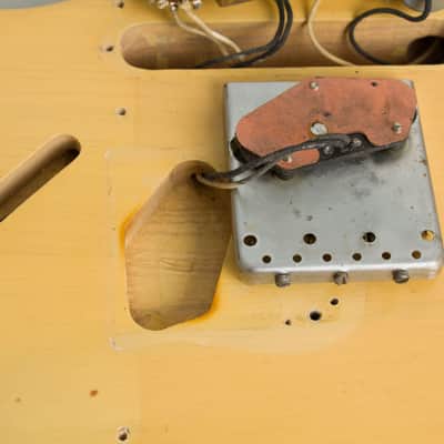 Fender Telecaster Solid Body Electric Guitar (1952), ser. #0691, original brown hard shell case. image 16