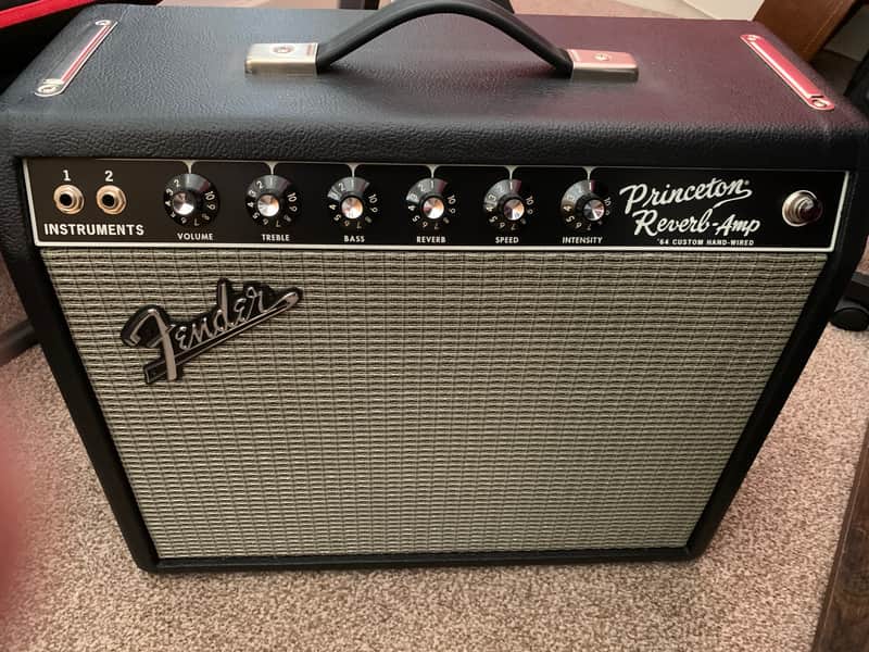 Fender '64 Custom Hand-Wired Princeton Reverb-Amp 12-Watt 1x10" Guitar Combo 2020 - Present - Black image 1