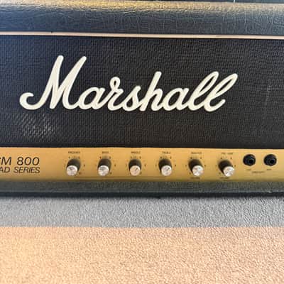 Marshall JCM 800 Lead Series Model 1959 100-Watt Head 1981 - 1989 - Black + Two Notes CapX 16ohms loadbox image 15