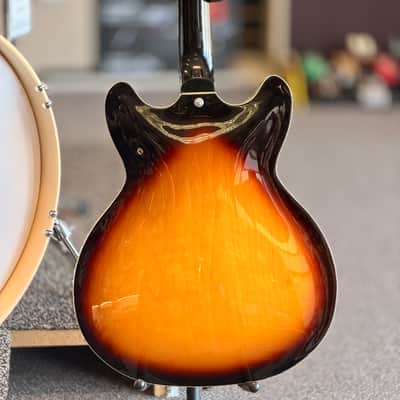 Washburn HB30 Hollowbody Electric Guitar, Tobacco Burst image 5