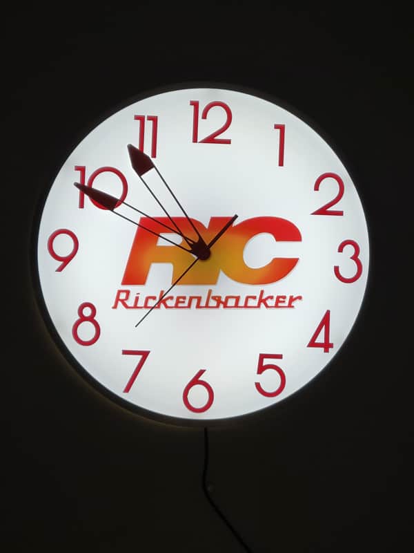 Rickenbacker Dealer Style Light Up Clock Killer Cool Mancave, Studio, Bar, Garage Item image 1