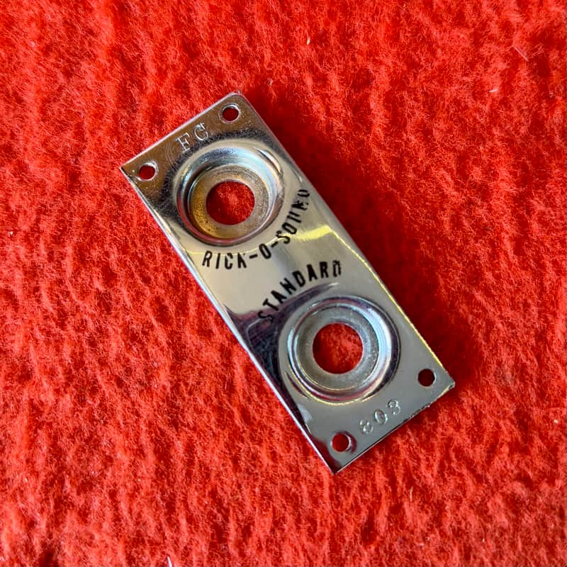 1966 Rickenbacker 360 stereo jack plate Chrome