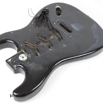 1979 Vintage Fender Stratocaster ~Killer RELIC~ Factory BLACK Ash BODY Strat USA 1970s CBS Era image 7
