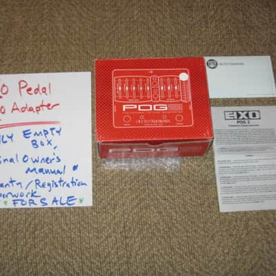 very lightly handled Electro-Harmonix EMPTY CARDBOARD BOX and original Owner's Manual + Warranty / Registration paperwork ONLY for POG2 Polyphonic Octave Generator (NO pedal / NO adapter) 2014 (can be home for different year POG2 pedal) image 1
