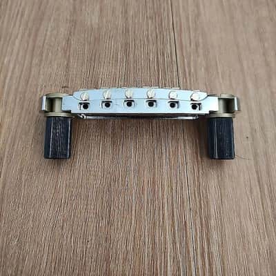 Paul Reed Smith PRS Adjustable Stoptail Tailpiece Bridge with Metric Studs - Chrome Brass image 4