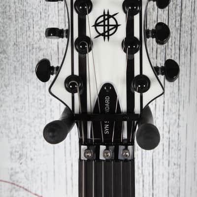 Schecter Synyster Standard Electric Guitar Gloss White with Black Pinstripes image 10