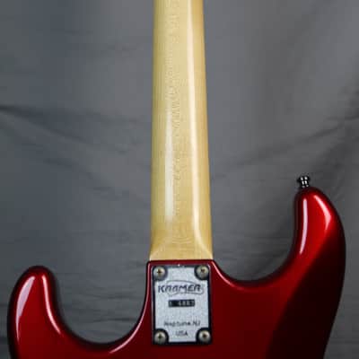 1986 Red Kramer American Pacer Deluxe Guitar Floyd Rose w/OHSC Matching Headstok image 9