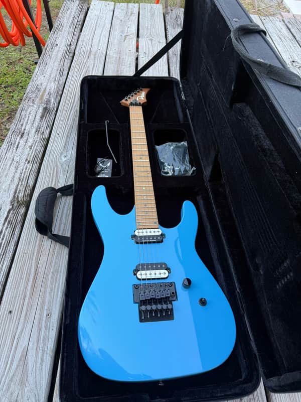 Dean MD24 Floyd Roasted Maple 2021 - Vintage Blue image 1