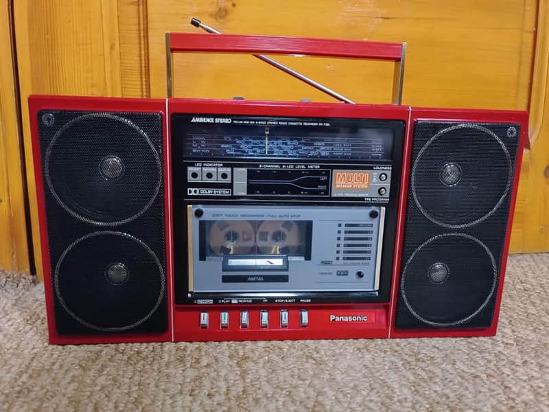 Panasonic RX F 32LS Rare Vintage Red Casette Deck Boombox Warranty image 1
