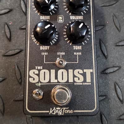 King Tone Guitar The Soloist V1 with Diode Bypass Mod String Singer Black Overdrive Boost Side A Duellist KingTone Modded image 2