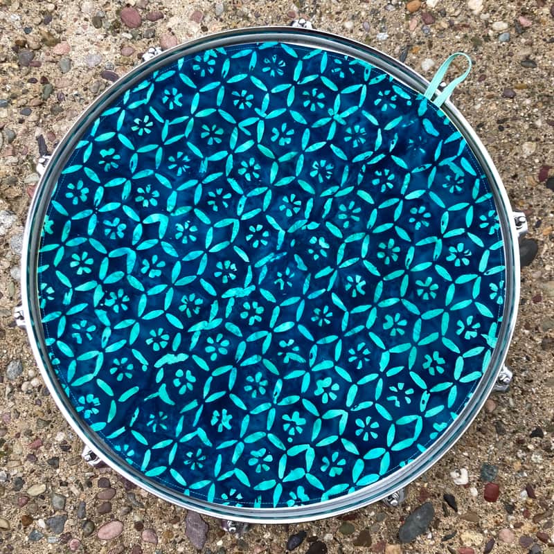 14" reversible Drum Bunny cotton drum cover - partial mute - dampener - compare to Big Fat Snare Drum Quesadilla, Drum Tortilla image 1
