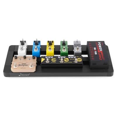 Donner 20''x 8'' Guitar Pedal Board Case Aluminium Pedalboard with Carrying Bag image 2