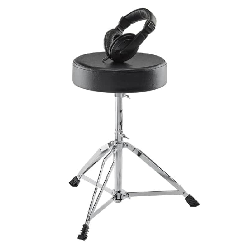Alesis DRUM ESSENTIALS Drum Throne and Headphones Bundle image 1