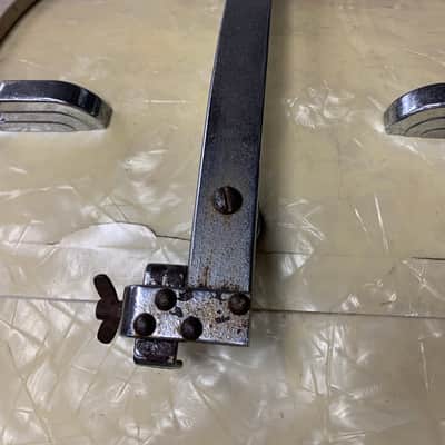 Leedy Vintage Bass Drum 14”x28” 1920’s/1930’s - White Marine Pearl image 15