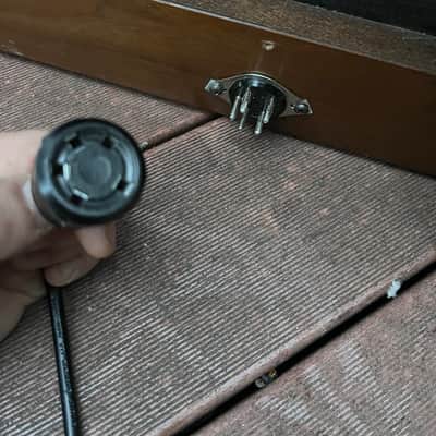 Rotary Connection 2 speed portable Leslie/Rotary lite up guitar speaker cab with 2 button footswitch! BIG CTS 15x9 vintage speaker inside. 2 inner bulbs that change with the speed changes. Real vintage hardwoods. 2026 - Wood image 9