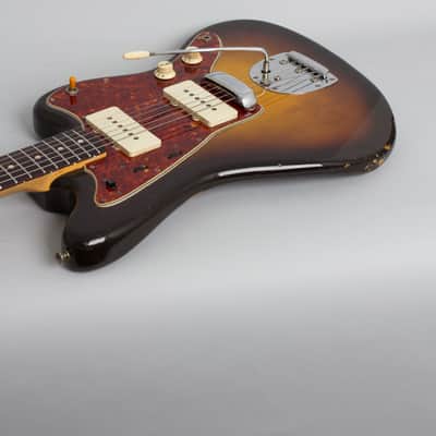 Fender  Jazzmaster Solid Body Electric Guitar (1960), ser. #47491, original brown tolex hard shell case. image 7
