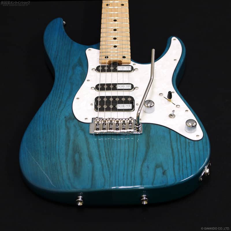 Schecter BH-1-STD-24 Ash, Indigo Light Blue, Made in Japan | Reverb