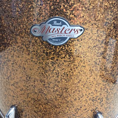 Pearl BCX924XSP/C357 Masters BCX 10x8 / 12x9 / 16x16 / 22x18" 4pc Shell + 14x6.5" matching snarePack 2014 - 2015 - Golden Bronze Glitter image 8