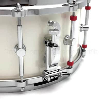Canopus Type-R Maple Snare Drum 14x6.5 Snow Metallic Lacquer - 2nd Line image 2