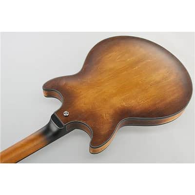 Ibanez Artcore Series AM73B Hollow Body Electric Guitar, Rosewood Fretboard, Tobacco Flat image 2