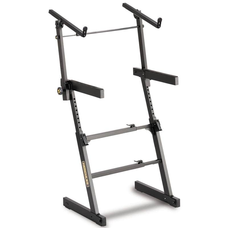 Hercules KS410B Auto Lock Double Tier Z-Style Keyboard Stand w/ Tilter image 1