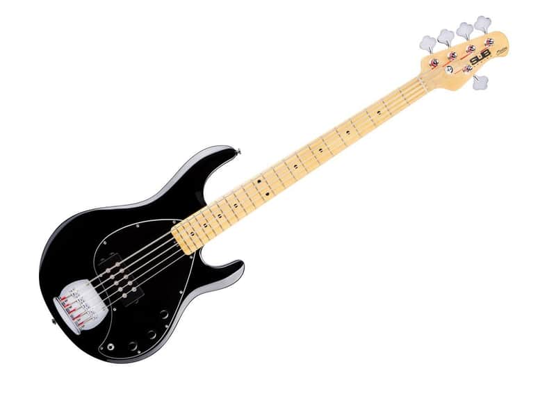 Sterling by Music Man StingRay Ray5 Bass Guitar in Black, 5-String image 1