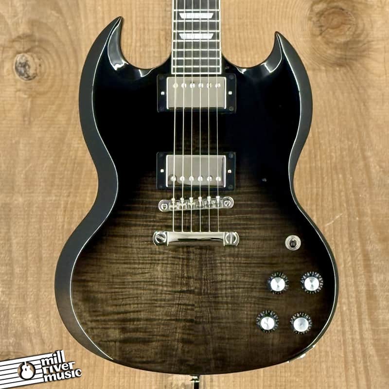 2020 Epiphone SG Modern Figured Trans Black Fade