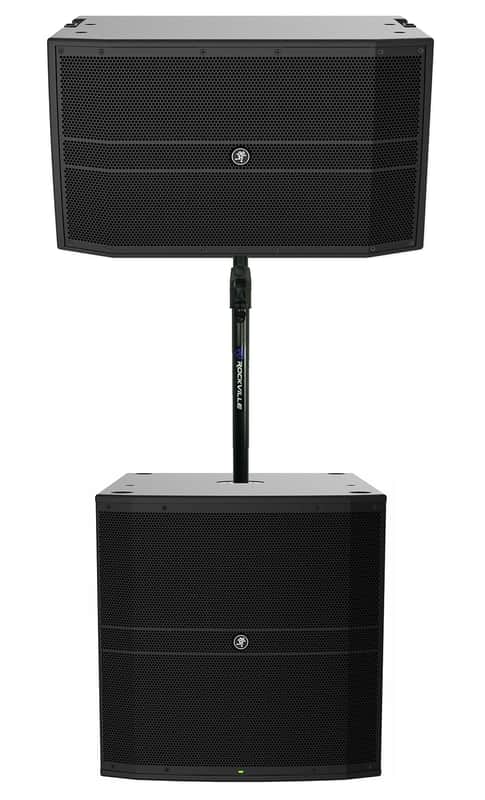 Mackie DRM12A 2000 Watt 12" Powered DJ PA Speaker+18" Subwoofer+Air Assist Mount image 1