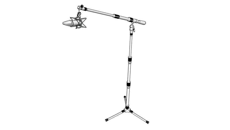 Triad-Orbit T3 Tall Tripod Orbital Boom Microphone Stand with Long-stem Adapter image 1