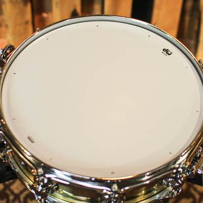 DW 4x14 Collector's Polished Bell Brass Snare Drum - DRVN0414SPC image 4