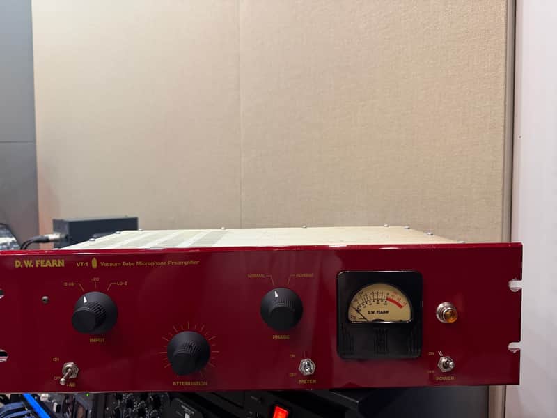 D.W. Fearn VT-1 Single Channel Tube Mic Preamp 2010s - Red image 1