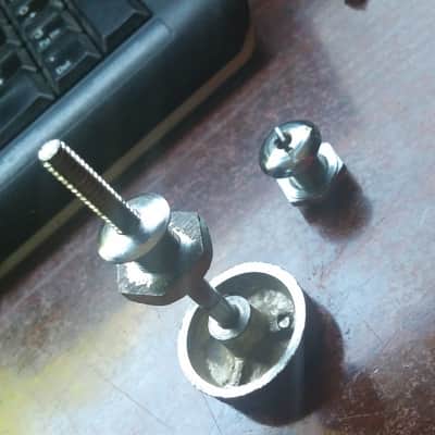 Slingerland VINTAGE Zoomatic Clamshell Snare DRUM Strainer PARTS Throw Off Control KNOB with RARE NUT 50s 60s image 6