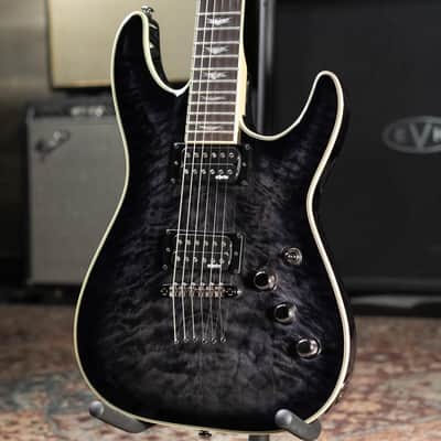 Schecter Omen Extreme-6 Electric Guitar - See Thru Black image 3