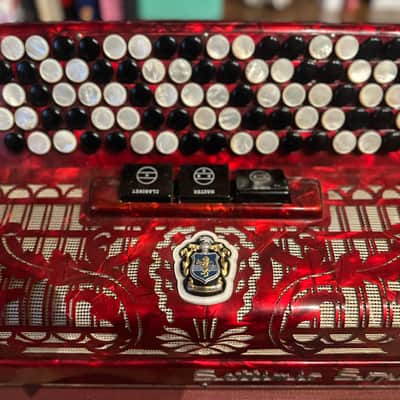 Fisarmonica Accordeon Settimio Soprani M 390/23 anni 60? - rosso image 2