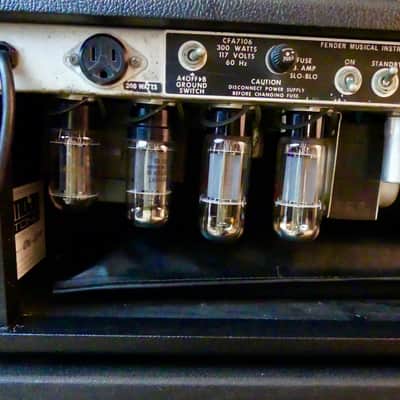 Vintage 1972 Fender Super Six (Twin) Reverb Amp Head With Original Footswitch and Mojotone Head image 9