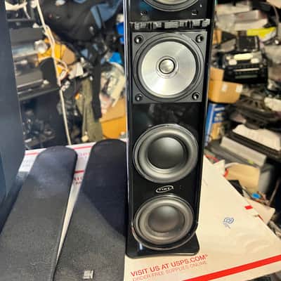 Pair Of KEF Model 7 Main / Stereo Speakers Used with Speaker Wire tested black image 6