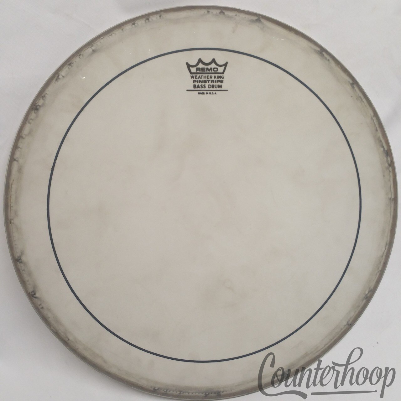 Remo Weather King Pinstripe 18" Bass Drum Head Coated Batter/Resonant — main photograph