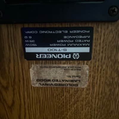 Pioneer vintage speakers S-T100 1980s - Wood image 4