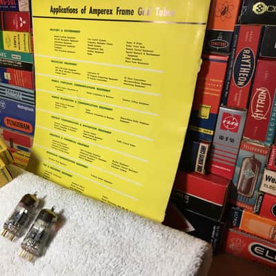 2 x NOS DGetter Amperex USA 6922 Gold Pin ~ Several Grail Pairs In Stock ~ Instrument Grade Holographic Tone Detailed Euphony Rich Warmth Clear Resolve ~ PQ/RCA/Beckman Medical/USN Military Grade ~ Rode K2 NTK Mics Vocals+ image 3