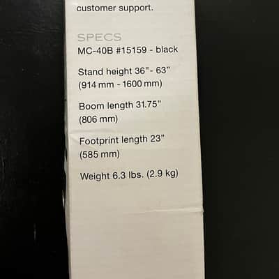 Immagine Ultimate Support MC-40B Classic Microphone Stand - Black - 5