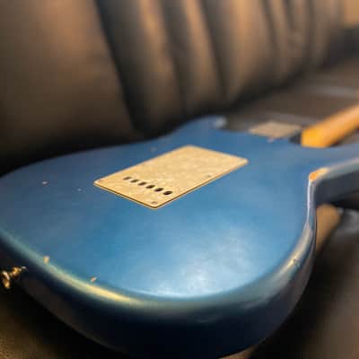 Nash Wayfarer Semi-Hollow Triple Humbucker Electric Guitar - Lake Blue Placid, Light Aged Relic + Hardshell Case | Free Shipping! image 5