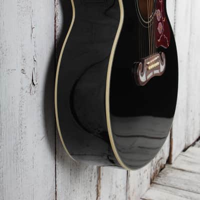 Epiphone J-200 EC Studio Jumbo Body Acoustic Electric Guitar Black Finish image 10