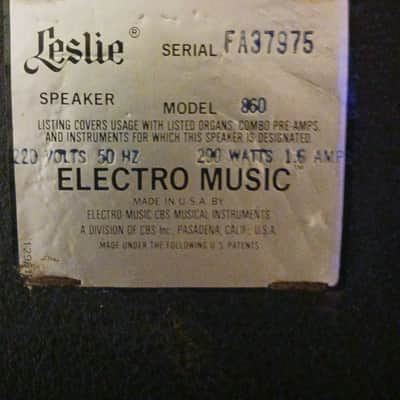 Leslie Pro Line 860 with combo preamp III image 2