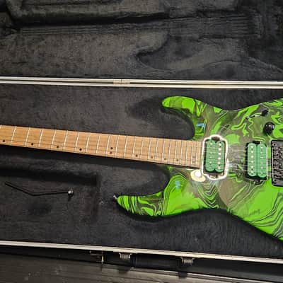 Jackson Pro Series DK2M Limited Run Slime 2014 Slime Green Swirl image 24