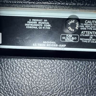Fender '65 Twin Reverb Reissue 85-Watt 2x12" Guitar Combo 1991 - Present - Black image 3