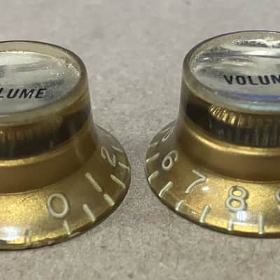 Gibson- Reflector knobs, Gold, 1960's, Pair image 2